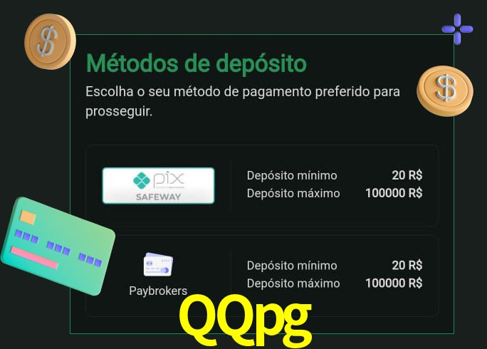 O cassino QQpg oferece uma grande variedade de métodos de pagamento